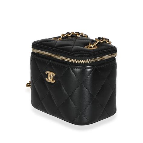 chanel black quilted lambskin pearl crush small box bag|CHANEL Lambskin Quilted Mini Rectangular Flap .